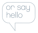 image speech bubble "say hello"